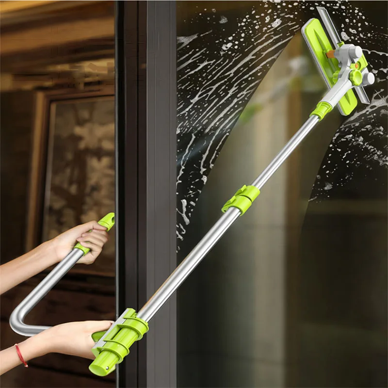 C,Upgraded Telescopic High-rise Window Cleaning Glass Cleaner Brush For Washing Window Dust Brush Clean Windows Hobot