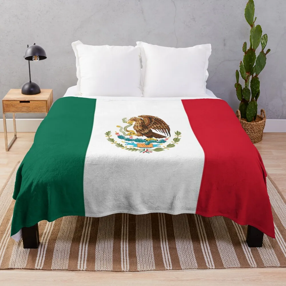 

Bandera Mexicana! - Mexican Flag! Throw Blanket Sofa Blanket Soft Plush Plaid Thin Blankets