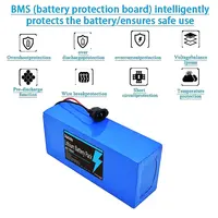 Batterie au lithium 48V 10000mAh 18650 adaptée aux trottinettes électriques et aux VTT équipés d'un pack de batteries BMS 13S5P 2