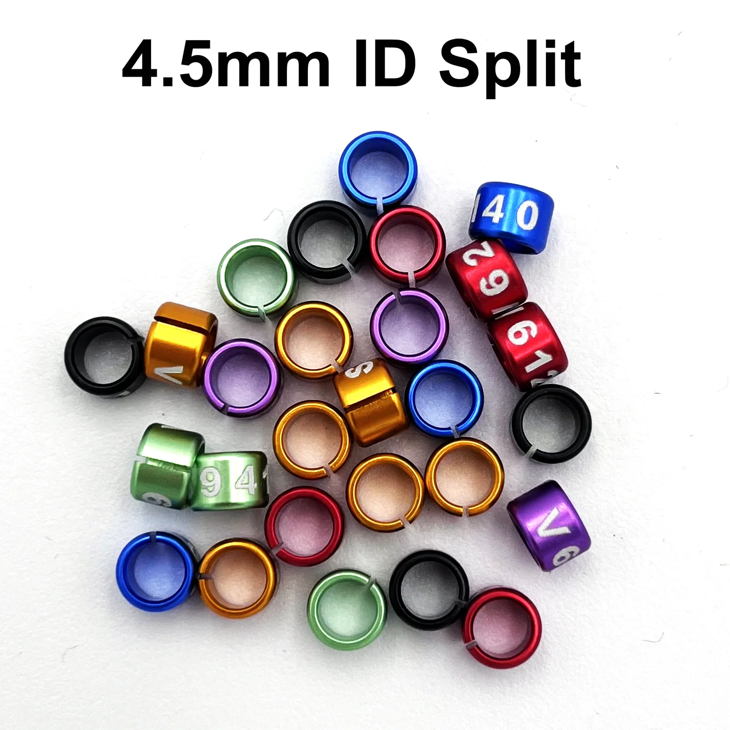 Personalized 50PCS Split aluminum ring bird leg bands (2.6mm ~8mm) custom-made