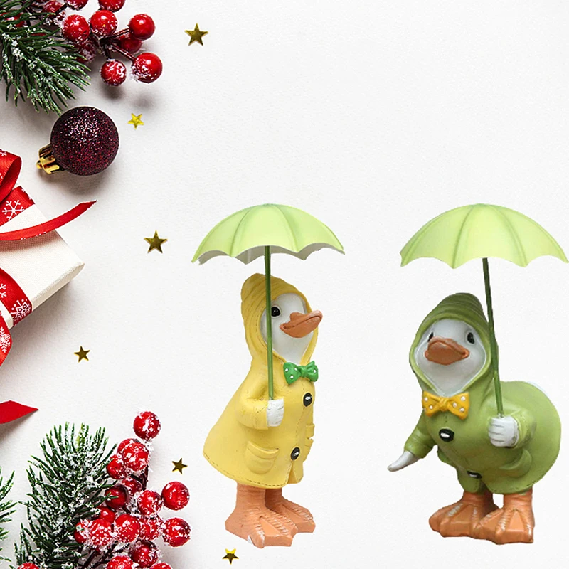 

Resin Animal Cartoon Couple Duck Statue Art Animal Sculpture Outdoor Landscape Pond Yard Lawn Decoration Home Garden Ornaments