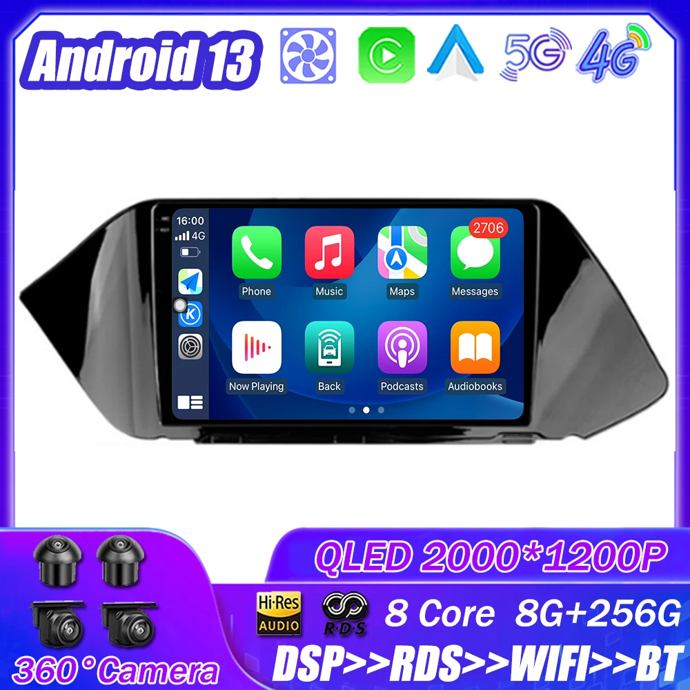 

For Hyundai Sonata DN8 2019 2020 Android 13 Car Radio Multimedia Player Navigation Stereo GPS Auto Head Unit No 2Din 4G DPS