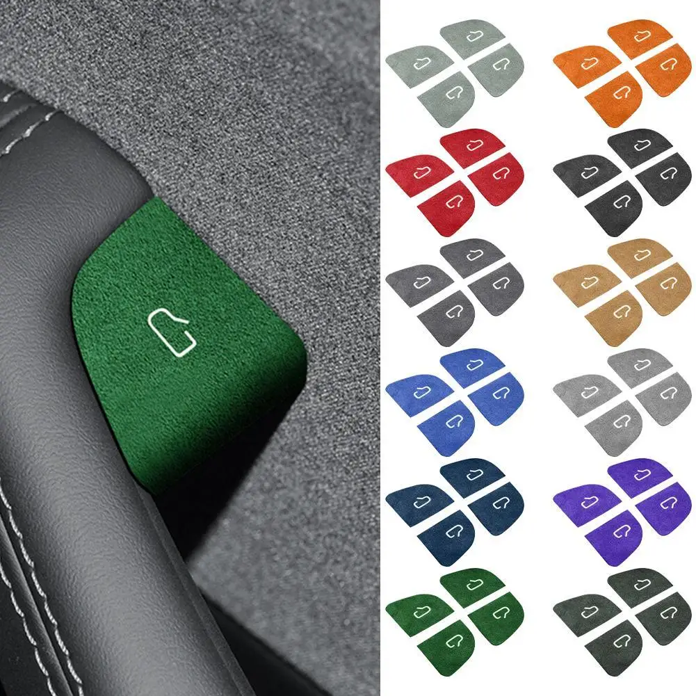 

Наклейка на дверной переключатель Tesla Model 3 + Highland Алькантара замшевая наклейка для интерьера Модифицированная наклейка украшение автомобильные аксессуары