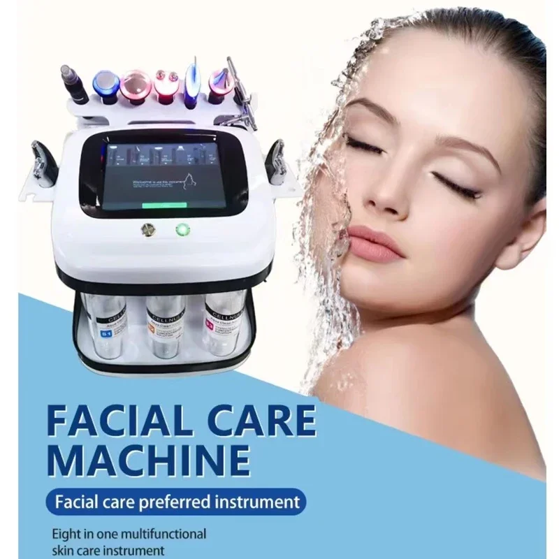 New 10 In 1 H2o2 Aqua Peeling Lift Skin Bubble Moisturizer Oxygen Hydra Skin Tightening Cleansing Facial Massager Beauty Machine