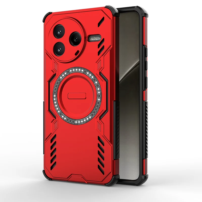 Mecha Heat Dissipation Anti-Drop Magnetic Phone Case with Air Cushion Protection