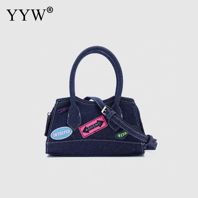 2023 New Casual Fashion Denim Women Bag Lady Handbags Shoulder Messenger Bag Vintage Shoulder Bags Women'S Tote Bag Cowboy Bags