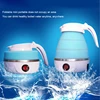saengQ Travel Household Folding Kettle Silicone304 Stainless Steel Portable Kettle Compression Foldable Leakproof 600ml 2
