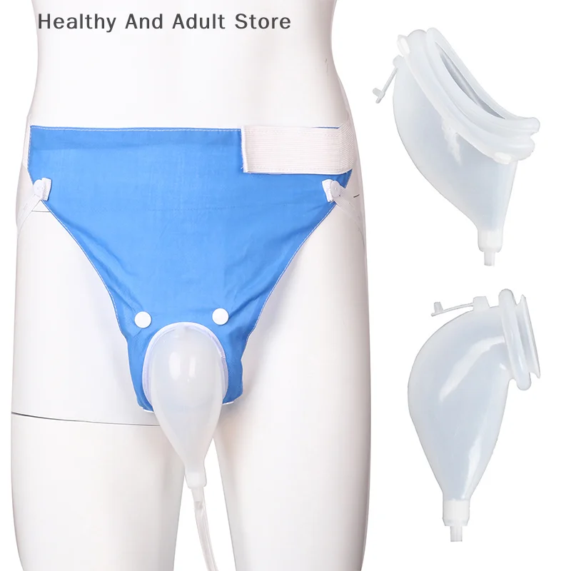 Urine Collector Hypo-allergenic Silicone Adults Urinal Urine Incontinence Catheter Bags for Elderly Men Women Male Female Toilet