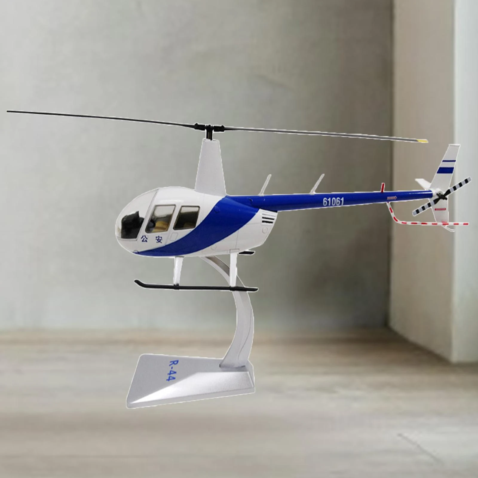 Helicopter Diecast Model R44 Helicopter Room Ornaments Dispaly Stand 1 32 R44 Model
