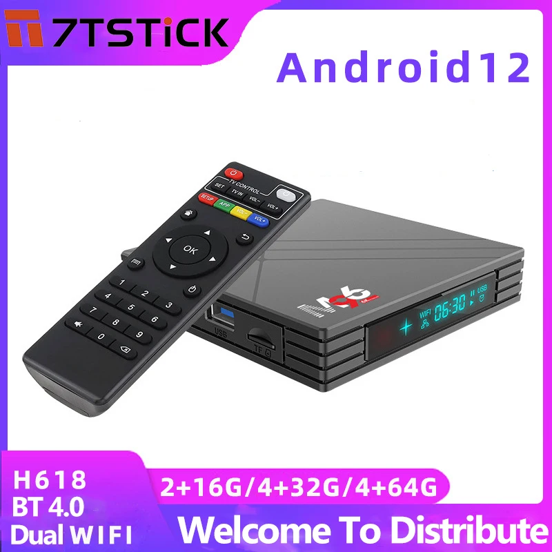 

Приставка Смарт-ТВ H618 6k, Android 12,0, Wi-Fi + BT, 4 + 64 ГБ