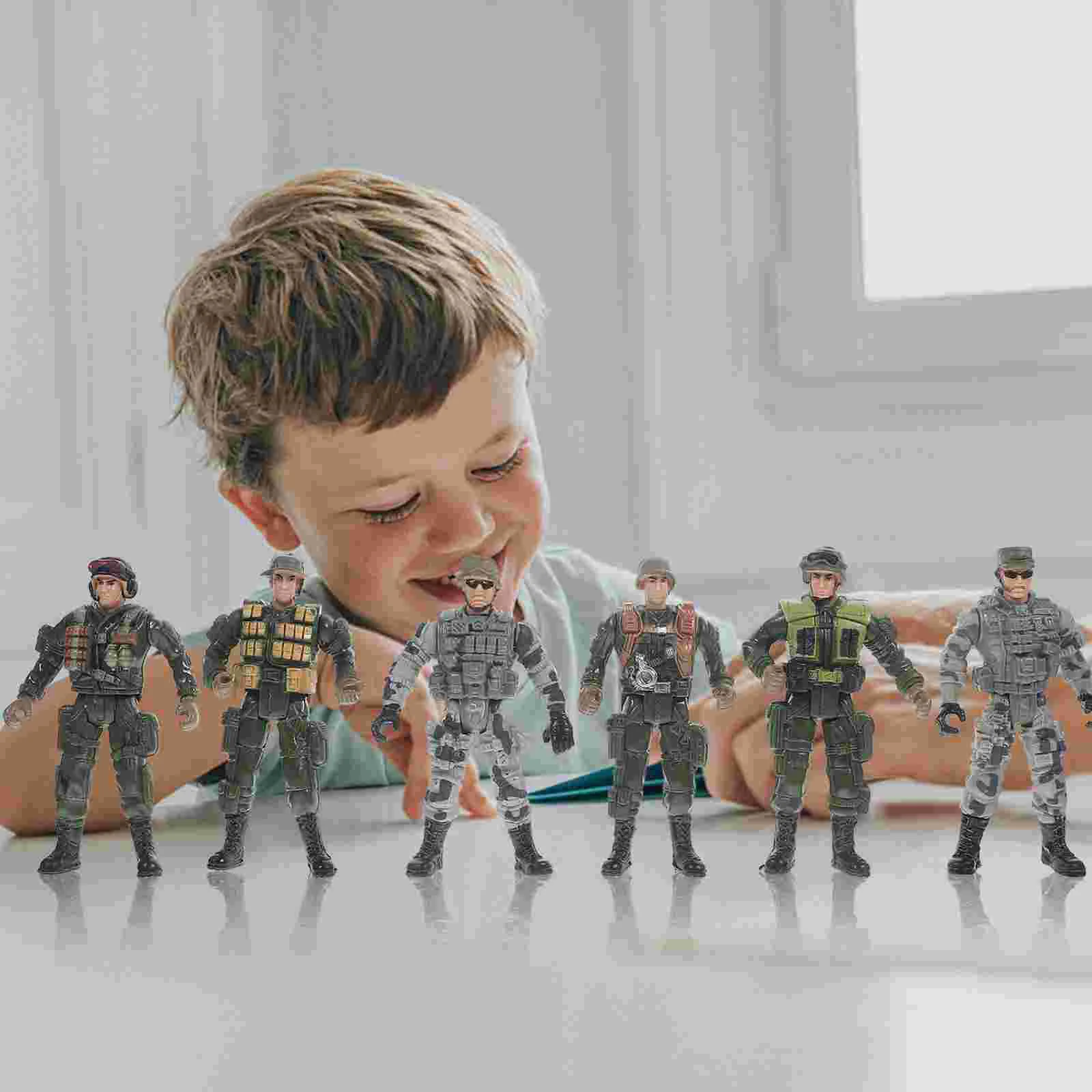 

1 set of Mini People Models Sand Table Miniature People Figurines Tiny People Soldier Figurines