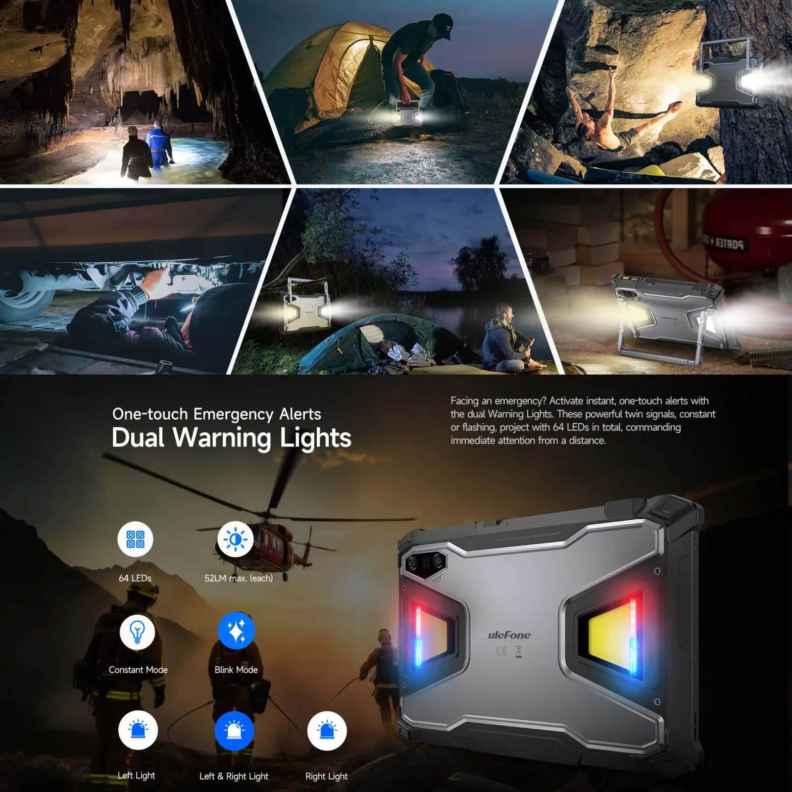 Ulefone Armor Pad 5 Pro Rugged Tablet 12GB+512GB 11" Android 15 MediaTek Dimensity 7400X 64MP 120W Smart Pad 24200mAh 5G NFC