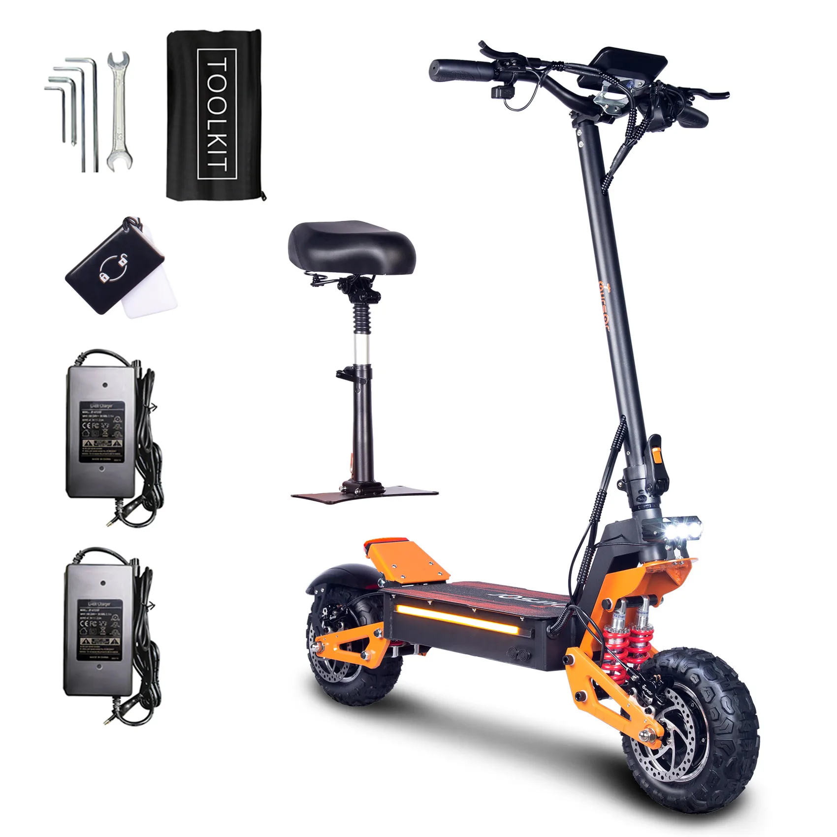 Toursor EU US Stock Electric Scooter 11 inch Off-road Tire 6000W 60V Fast Speed 85km/h Scooter with NFC