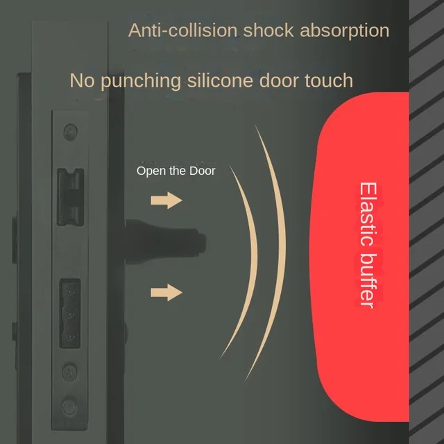 Fuzi Ajtó Fogantyú Szilikon Ütésgátló Készülék, Háztartási Hűtőszekrény Ütközésgátló Védőpad - Image 4