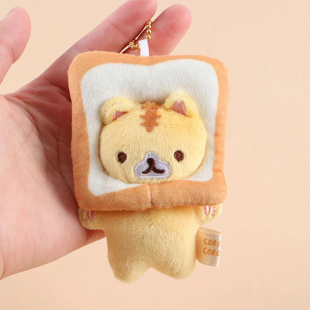 Japanese Popular Bread Cat Toast Plush Doll Small Pendant Small Yellow