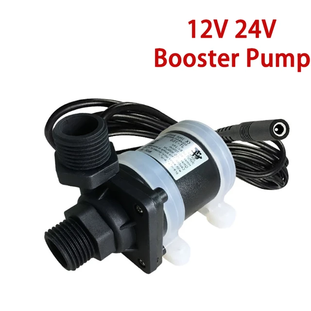 Brushless Water Pump Silent 4 Points Threaded 12V 24V DC Solar Water Heater  Shower Floor Heating Booster Pump Waterproof - AliExpress