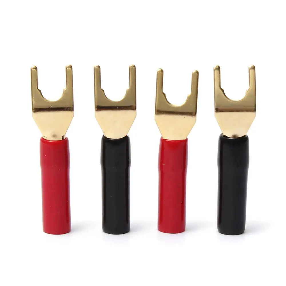 4 Pezzi Spina A Banana A Forcella Stile Y Spina A Banana Placcata In Oro Spina A Banana Spina Jack Cavo Dell'Altoparlante Senza Saldatura Connettore T