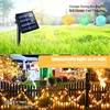 Solar Powered LED String Lights for Outdoor Christmas Garden Patio Balcony 8 Lighting Modes Waterproof Flickering Effect Light 2