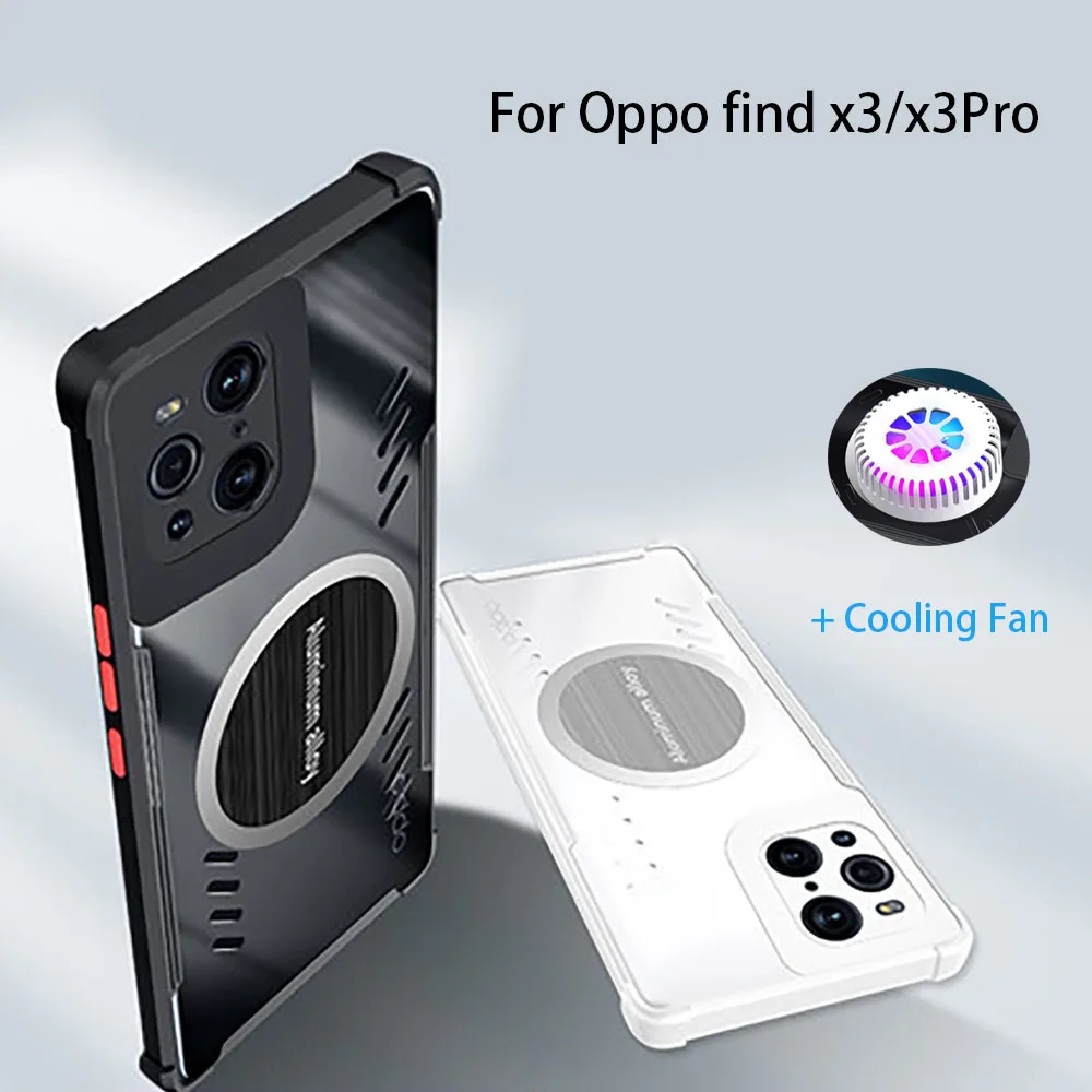 

Чехол с полной защитой от падения для Oppo find x3 Графеновый алюминиевый сплав радиатор для Oppo find x3pro чехол с охлаждающим вентилятором