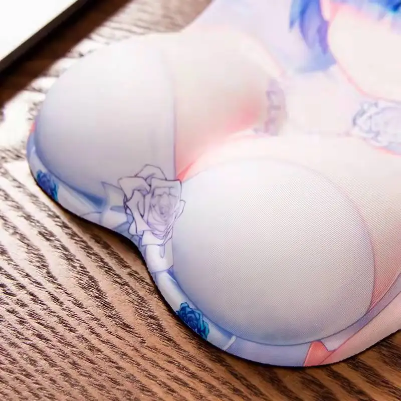 

Re Zero Rem Emilia Gamer Anime Sexy Mouse Pad Cute Manga with Wrist 3D Oppai Silicone Gel Mat Mousepad