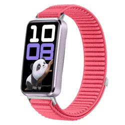 Wave Nylon Loop Strap - Original Soft and Breathable Comfortable Wristband for Activity Trackers (Water red)