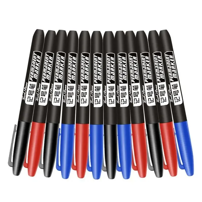 Permanent Marker Pen Manga Drawing Markers Waterproof Ink Sketch Pens Stationery Art School Supplies Black Blue Red