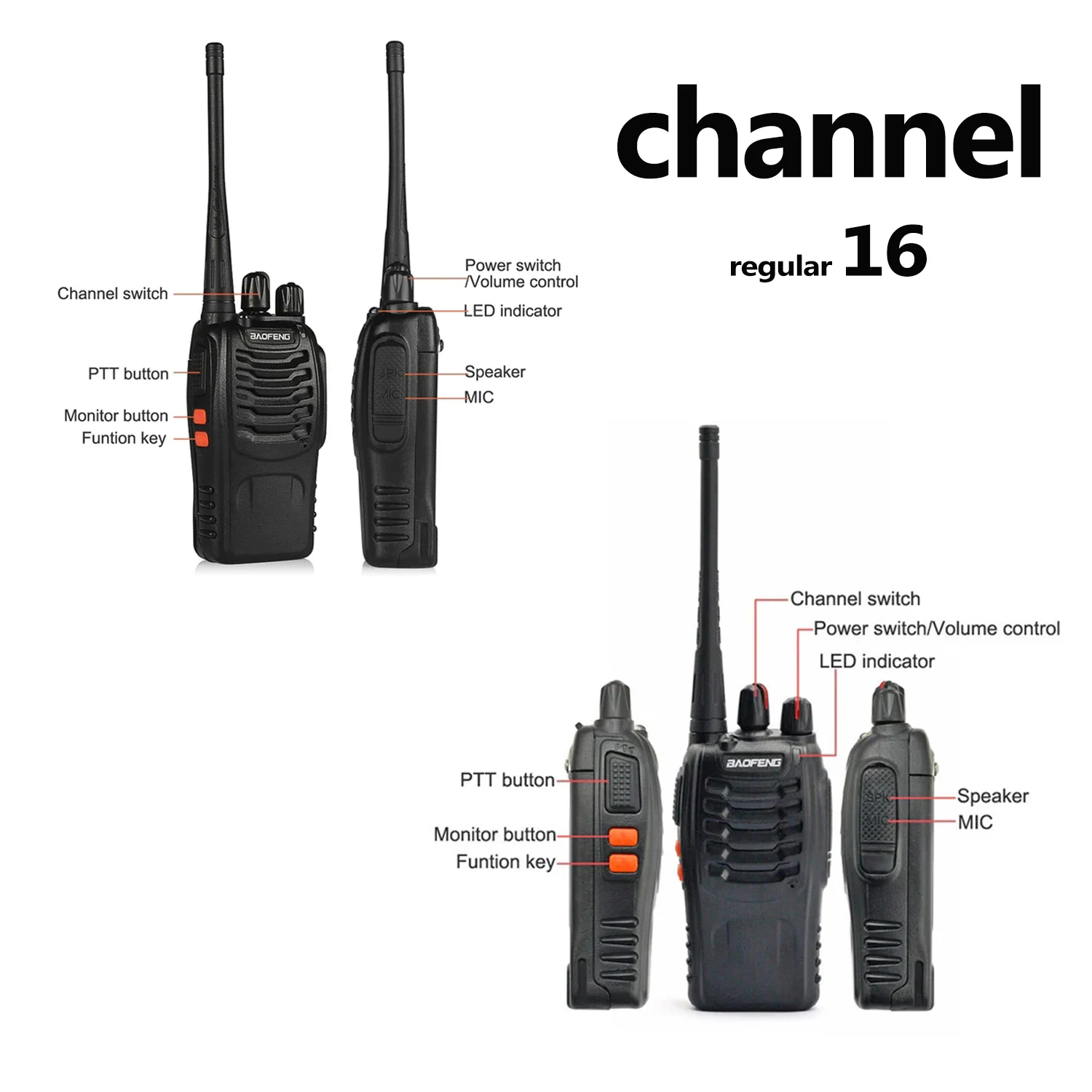 10pcs/Lot wholesale 888S Walkie Talkie UHF 400-470MHz Original Baofeng Two Way Radio For Fhopping Malls Community  Cinema 4
