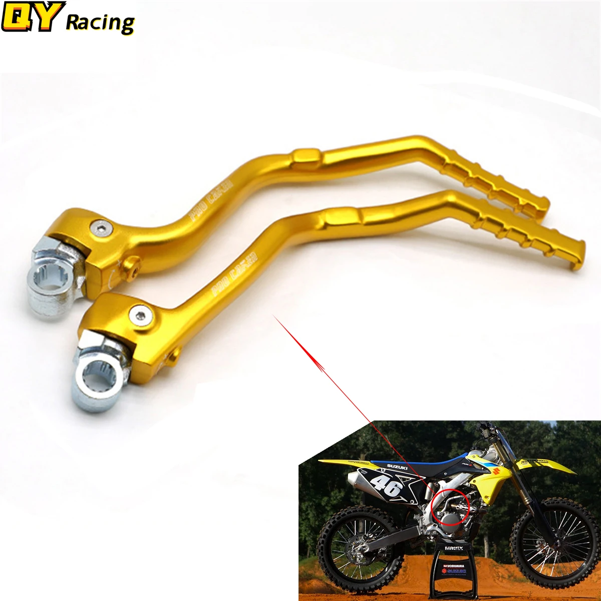 

Motorcycle Aluminum Forged Kick Start Lever Pedal For Suzuki RMZ250 RMZ450 RMZ 250 450 Dirt Pit Bike 2008-2012 2013 2014 2015