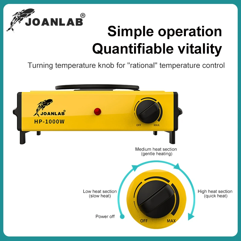 JOANLAB 220V Kitchen Mini Electric Stove Electric Furnace Hot Coffee Water Milk Cooking Cooker Hot Plate Beaker Heater Lab 1000W
