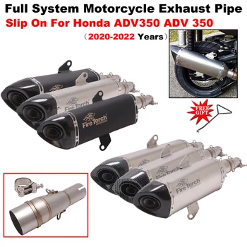 Slip On For Honda ADV350 ADV 350 2020-2022 Years Full Motorcycle Exhaust System Escape Modify Link Pipe Moto Muffler DB Killer