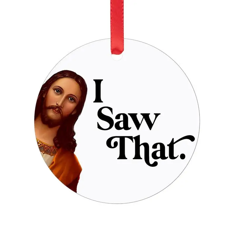 

Christmas Hangings Jesus Ornament Jesus Christ Hangings Pendants Tree Ornaments Ceramic Ornaments With I Saw That Quote Easter