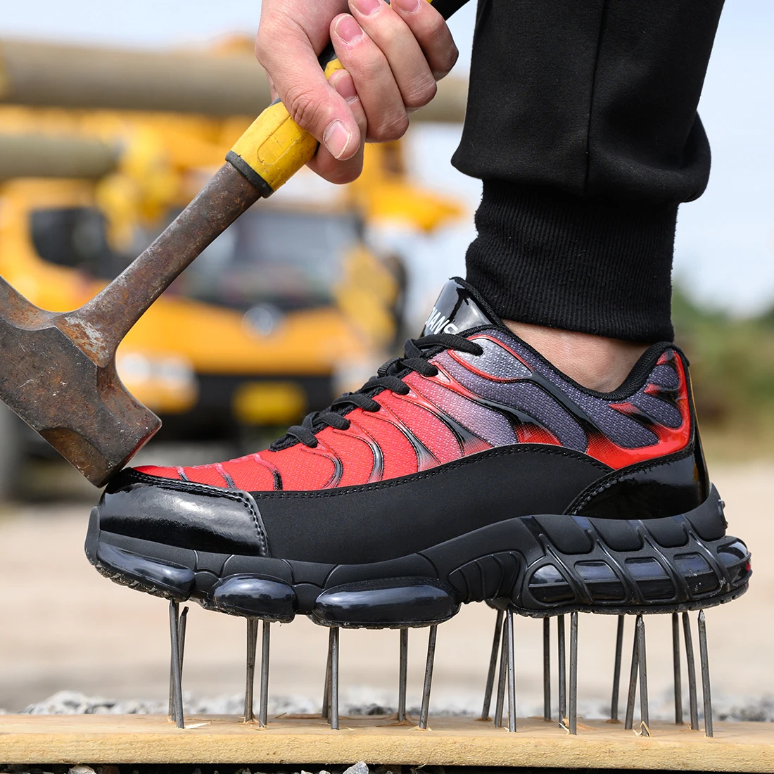 

Work Boots For Men Steel Toe Cap Shoes Puncture-Proof Work Safety Shoes Protective Working Shoes Male Footwear Security Sneakers