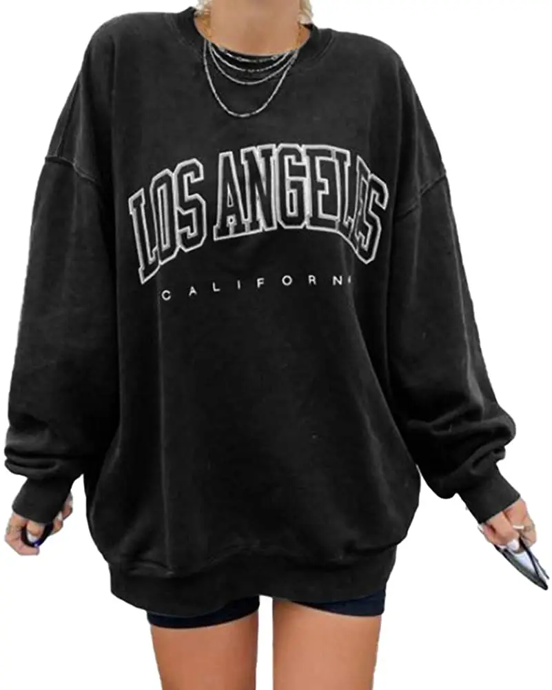 Long Sleeve Casual Loose Pullover Tops 