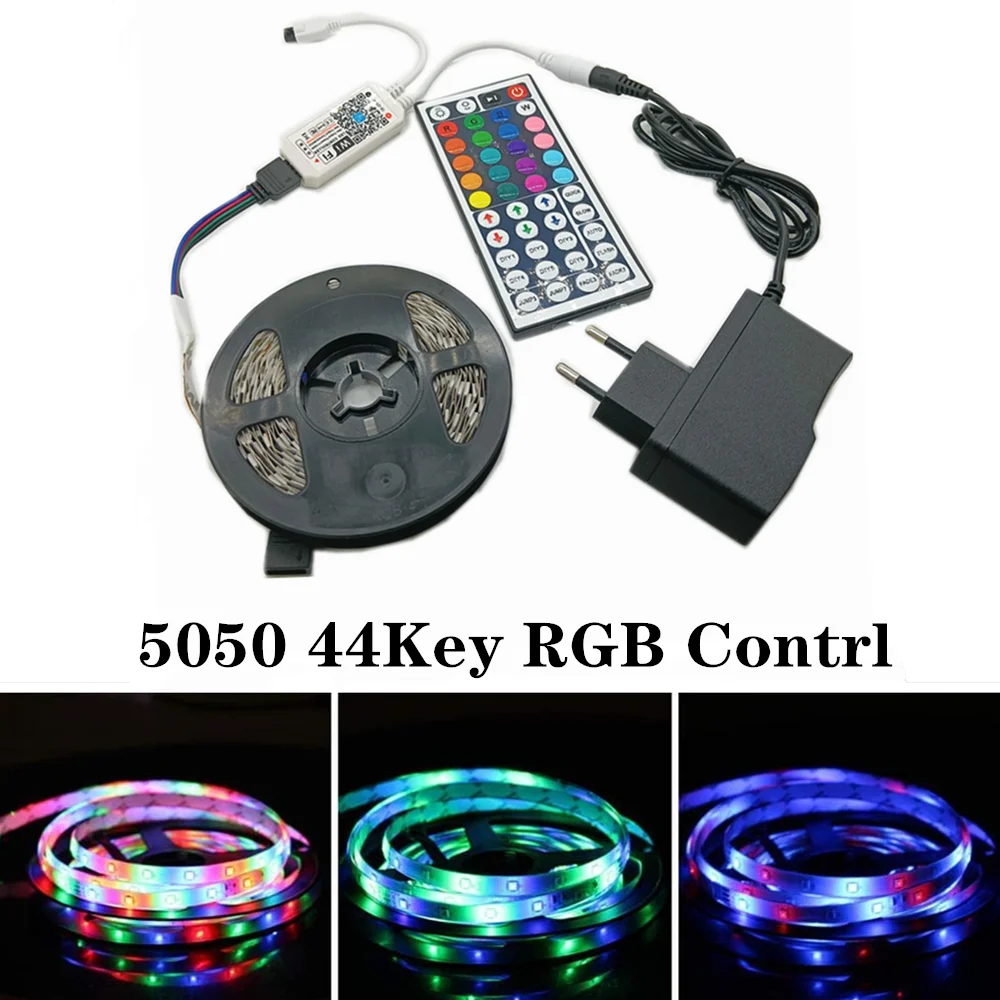 

DC 12V Strip Led Light Tape 2835 5050 RGB 5M/Roll 60LED/M RGB Blue Green Red Led Strip Tape Lamp Diode Flexible TV Backlight