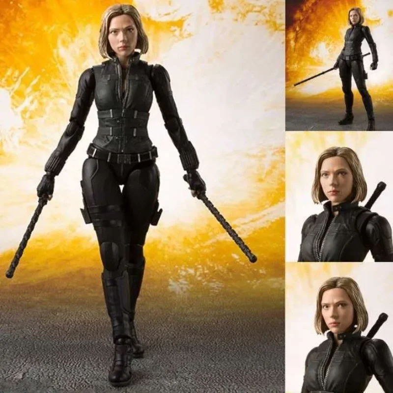 

Marvel Movie Avengers Black Widow Action Figure Model Creative Doll Ornament Children's Toy Personalized Trendy Christmas Gift