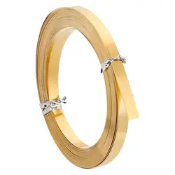 Golden Brass Flat Bezel Wire for Jewelry Crafting - 19.69 Ft, 5mm Wide (BTG04 - 09923)