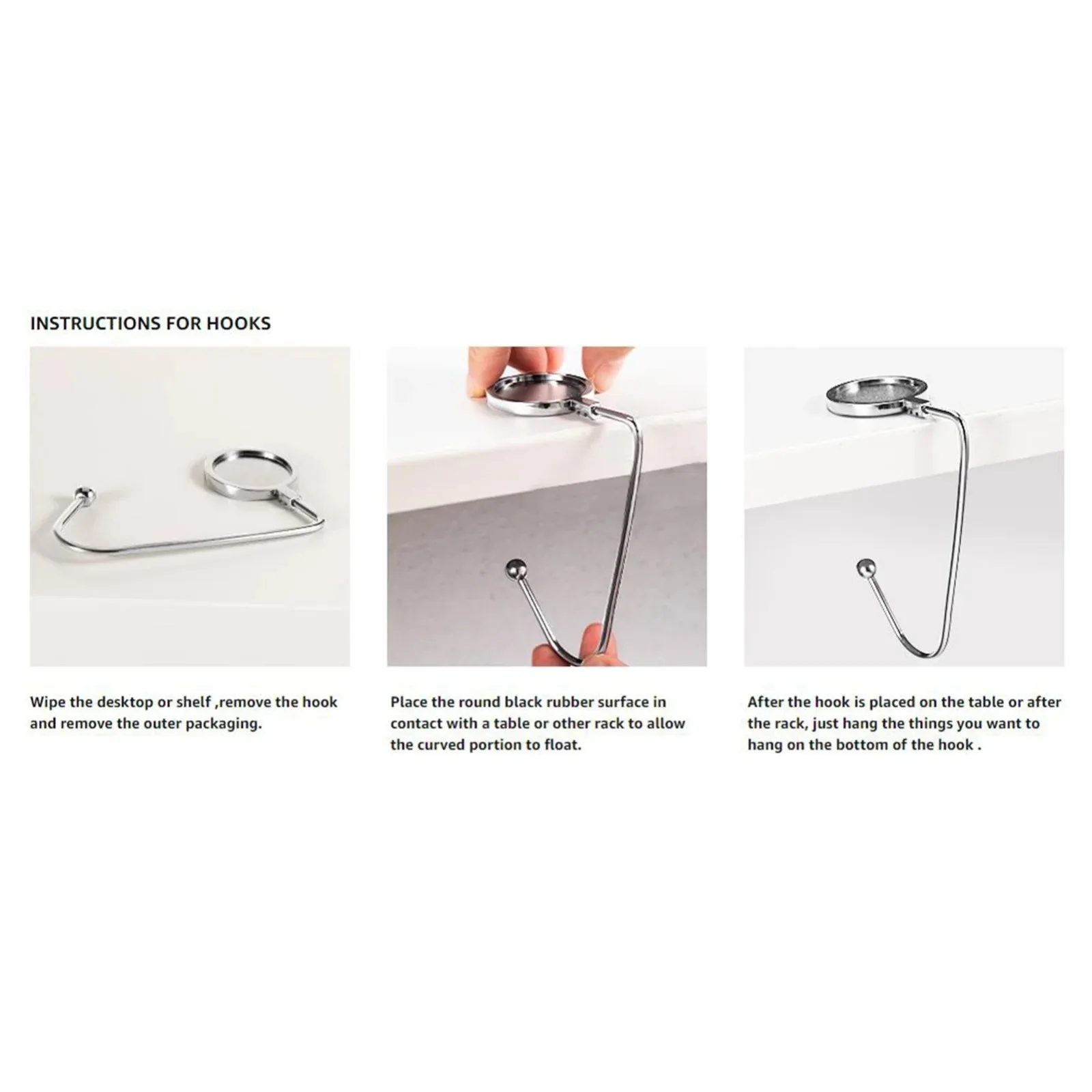 5PCS Mantel Hook Holder Fireplace Stocking Hanger for Christmas Sturdy Metal Non-Slip Purse Hooks