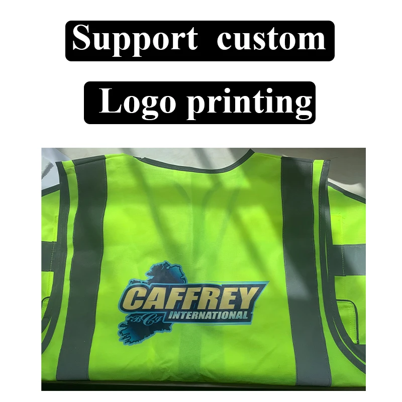 High Visibility Reflective Vest Zipper Front Safety Vest With Reflective Strips Construction Workwear Safety reflective vest