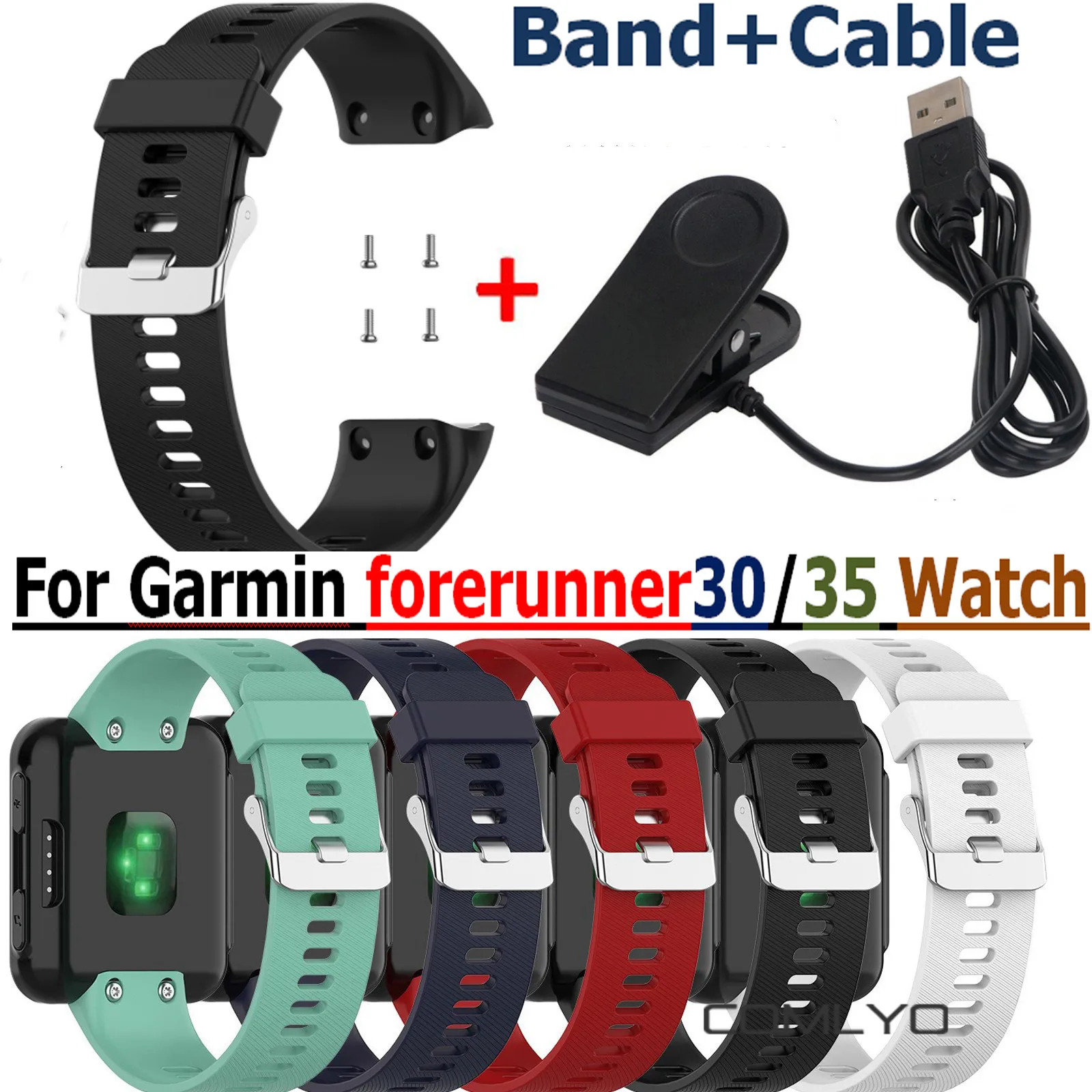 Usb Cable Watch Band For Garmin Forerunner35 Strap Silicone Watchband
