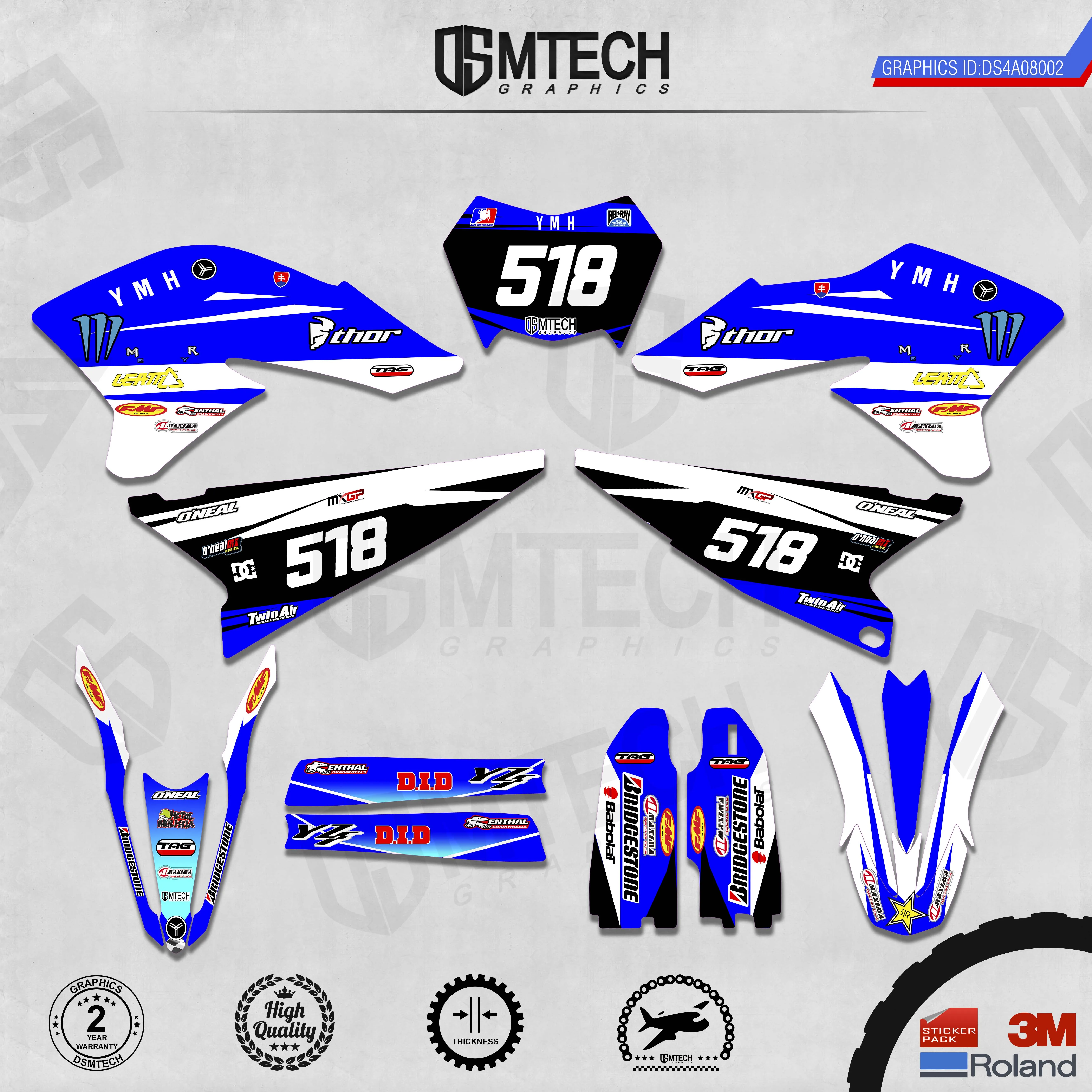 DSMTECH Customized Team Graphics Backgrounds Decals 3M Custom Stickers For  2008-2012 2013-2017 2018-2020  WR250R  002