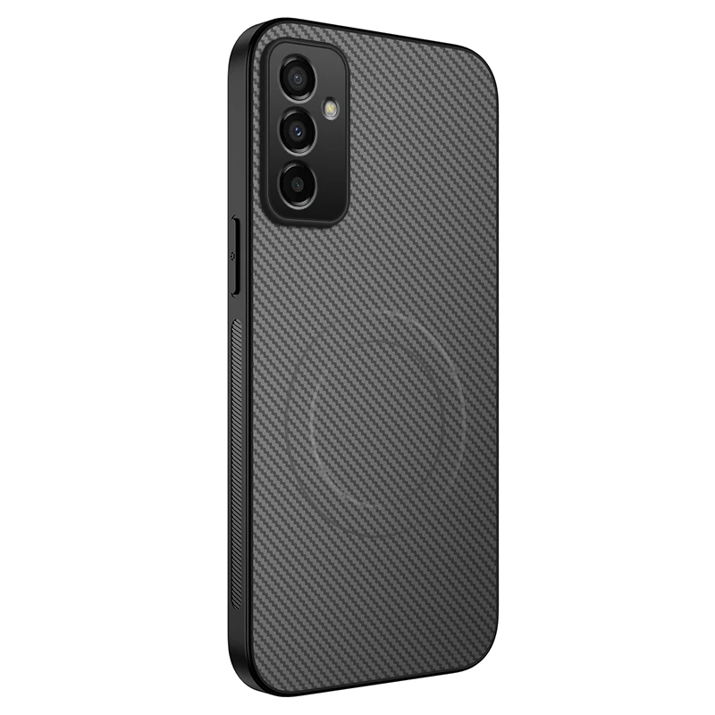 Magnetic Wireless Charge Carbon Fiber Armor Shockproof Case Cover