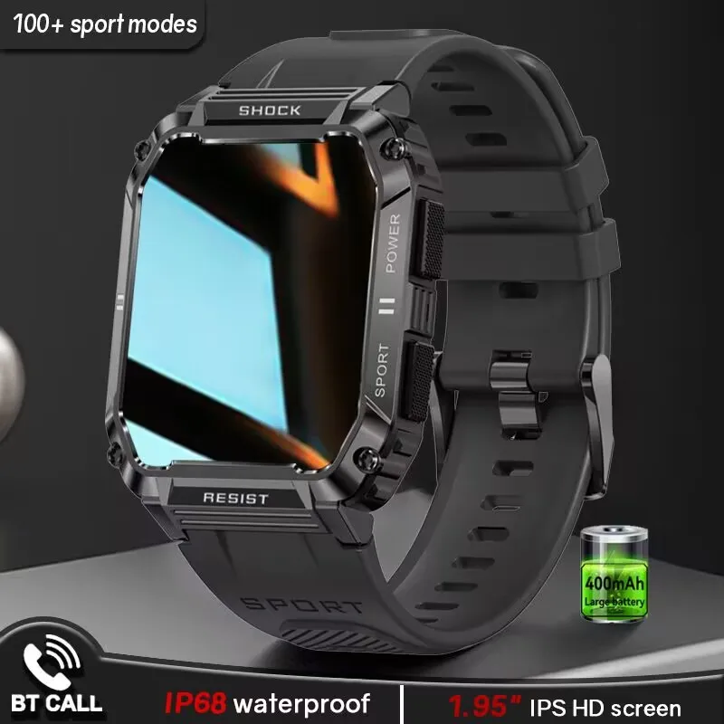 

New T3 three-proof smart watch 1.95-inch screen 8763EW Bluetooth call 400 mAh battery IP68 waterproof smart watch