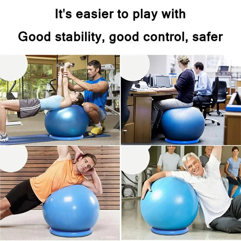 Gym Yoga Ball Base Non-slip Explosion-proof PVC Pilates Round Exercise Thicken Stable Balance Fixed Ring For 55-85cm Yoga Ball