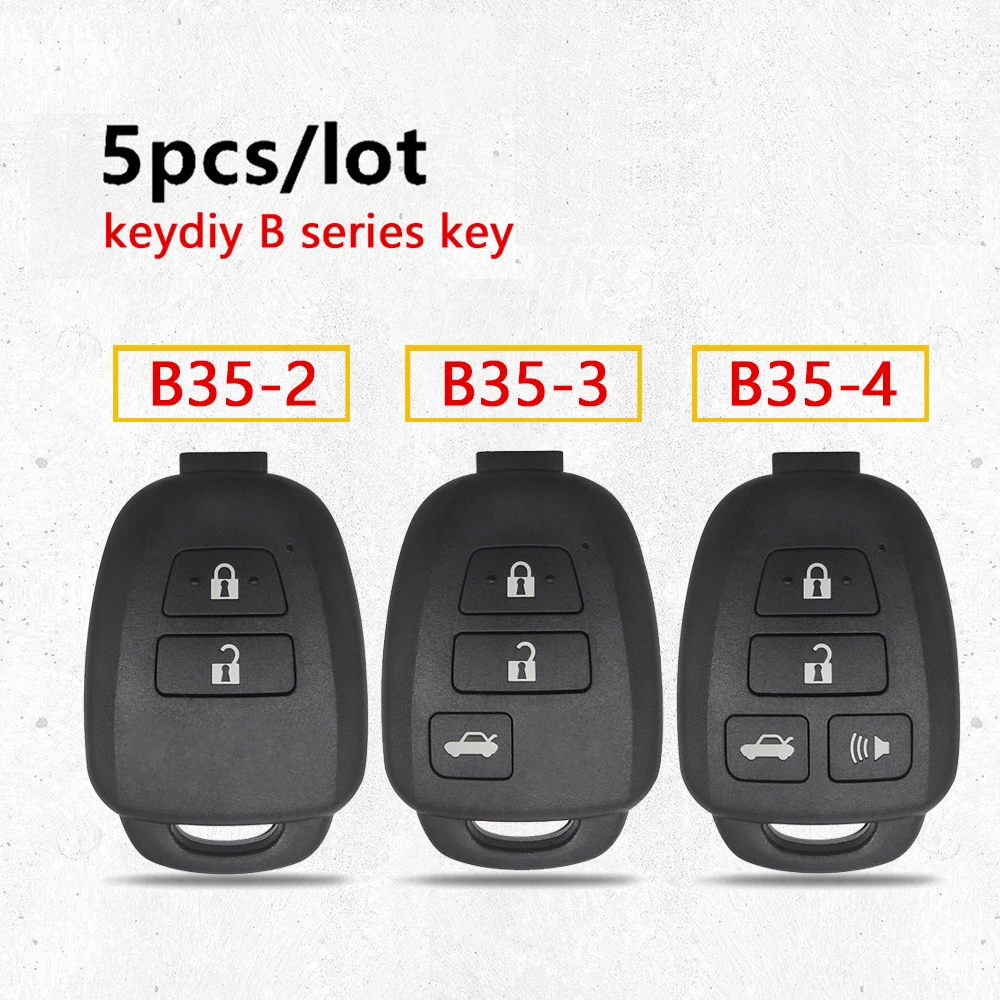 

5pcs KEYDIY B35-2 B35-3 B35-4 Universal B Series KD Remote Car Key for KD900 KD900+ URG200 KD-X2 KD-MAX Mini KD for Toyota Style
