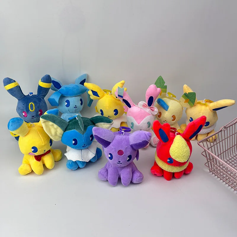 

10Pcs/Set 12CM Kawaii Pokemon Toys Eevee Eeveelution Sylveon Flareon Jolteon Umbreon Vaporeon Dolls for Children Birthday Gifts