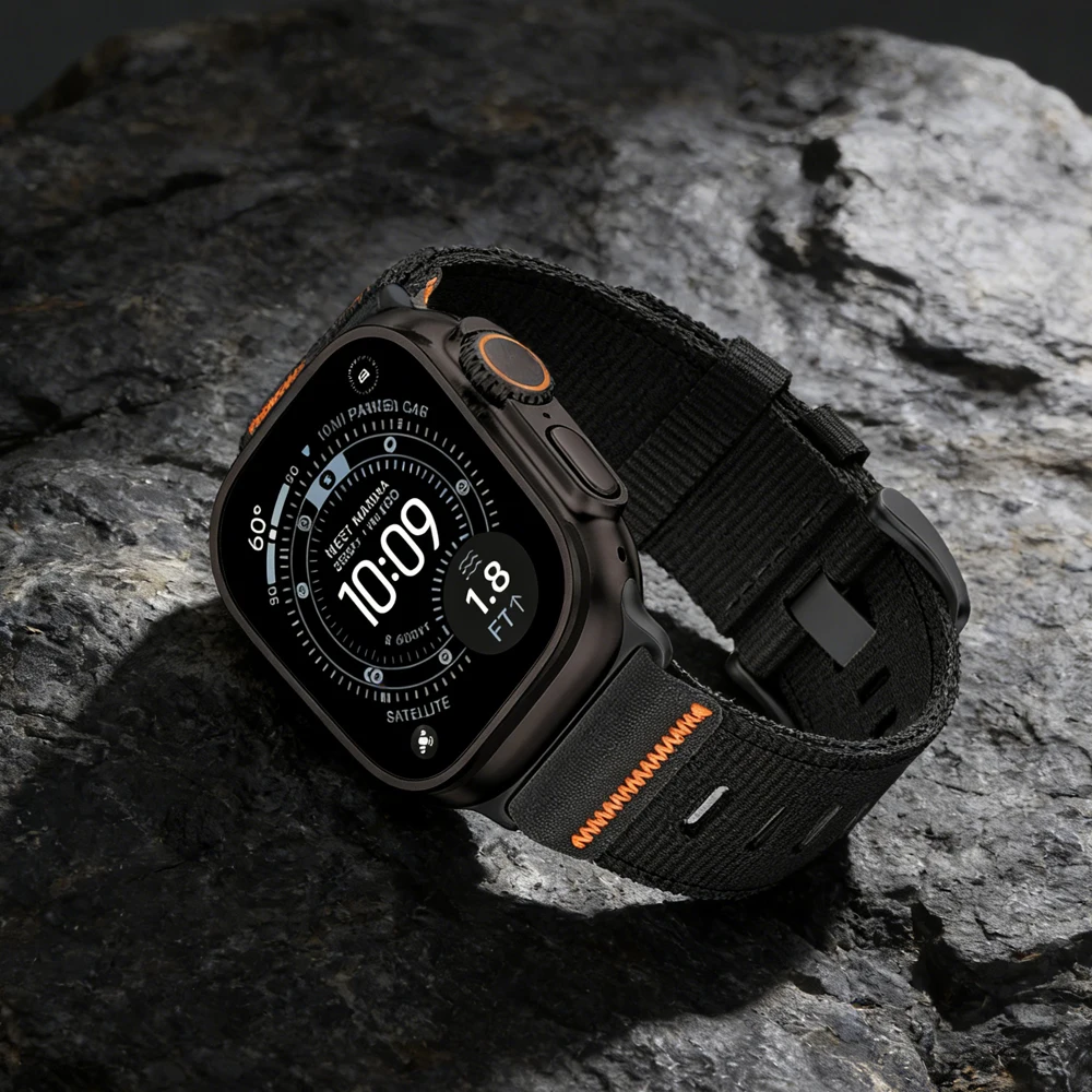 รูปสินค้า สายรัดข้อมือไนลอนสำหรับ Apple Watch ขนาด 49 มม. 46 มม. 45 มม. 44 มม. 42 มม.