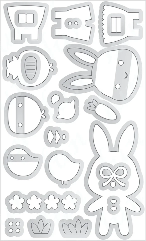 Matrice De Découpe Pâques, Hillylolly Dies De Découpe Scrapbooking, 3 Pièces Cutting Dies Boite, Matrice De Découpe En Métal, Matrice De Gaufrage Pour