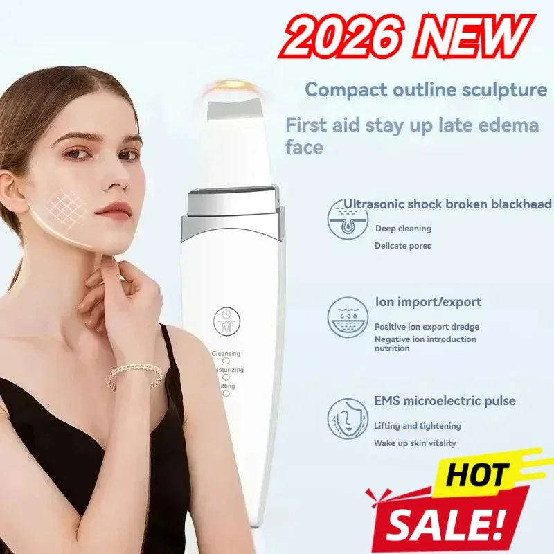 Professional Ultrasonic Skin Scrubber Tool 2026Upgrade Blackhead Remover Pore Cleaner for Deep Cleansing Gentle Skin Exfoliation