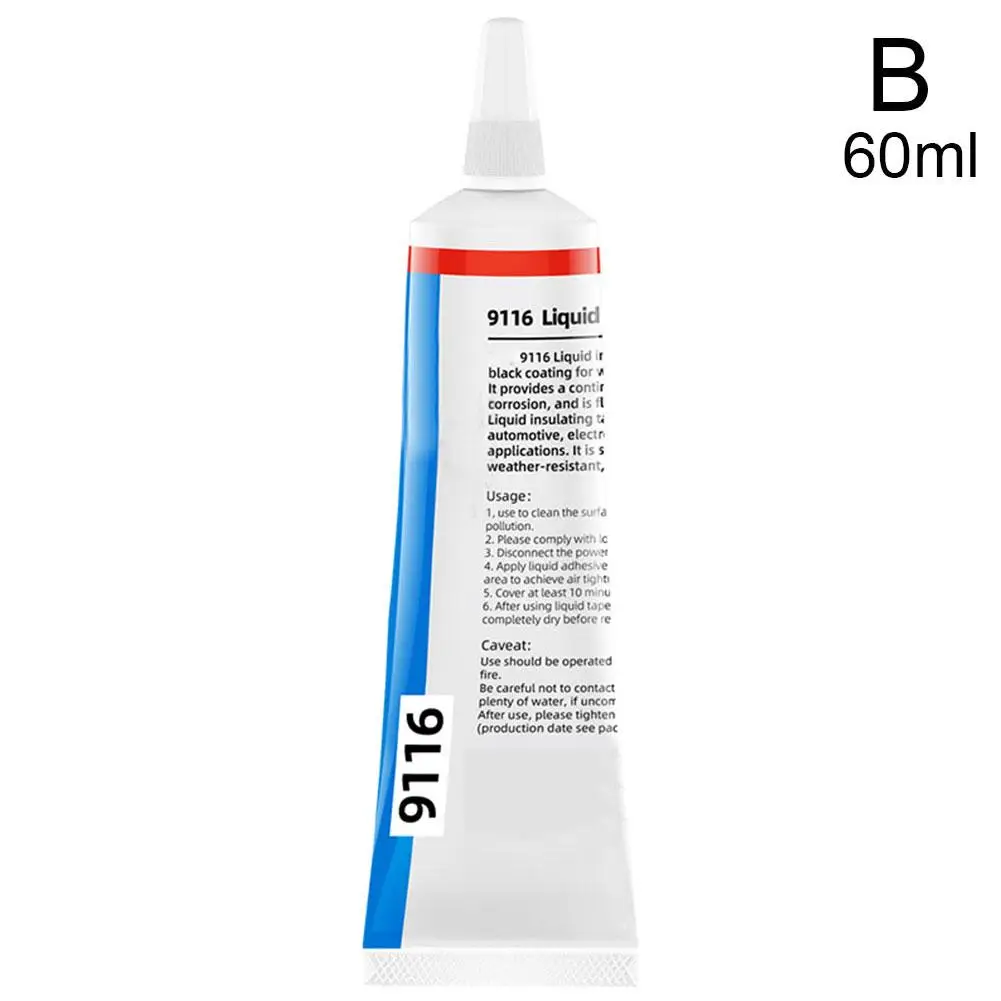15/60ml Liquid Insulation Tape Waterproof Strong High-temperature Repair Sealing Insulating Glue Resistant Glue Cable Wire F1N8 liquid glue,waterproof sealant,sealant paste