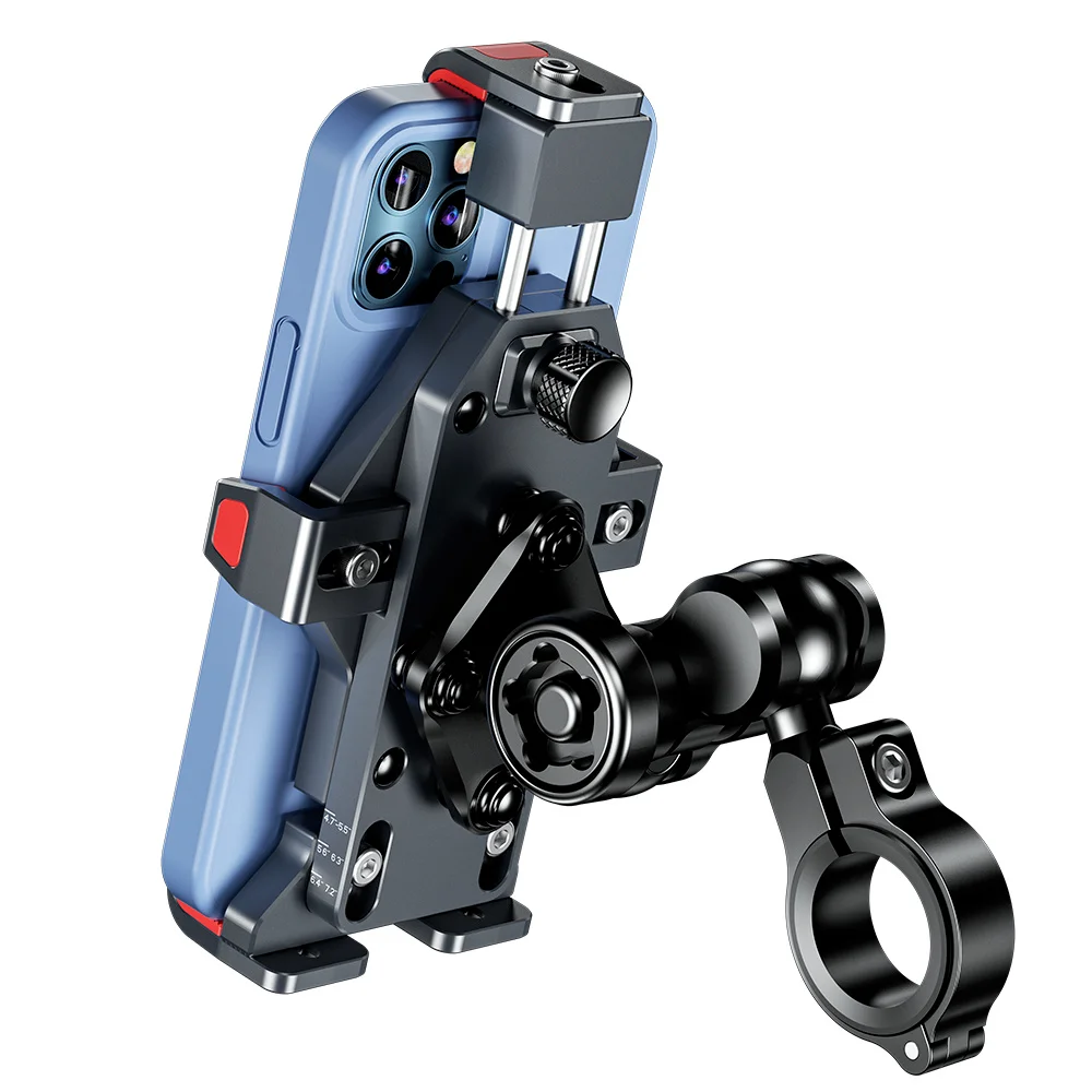 Aluminum Alloy Motorcycle Phone Mount with Vibration Dampener Secure